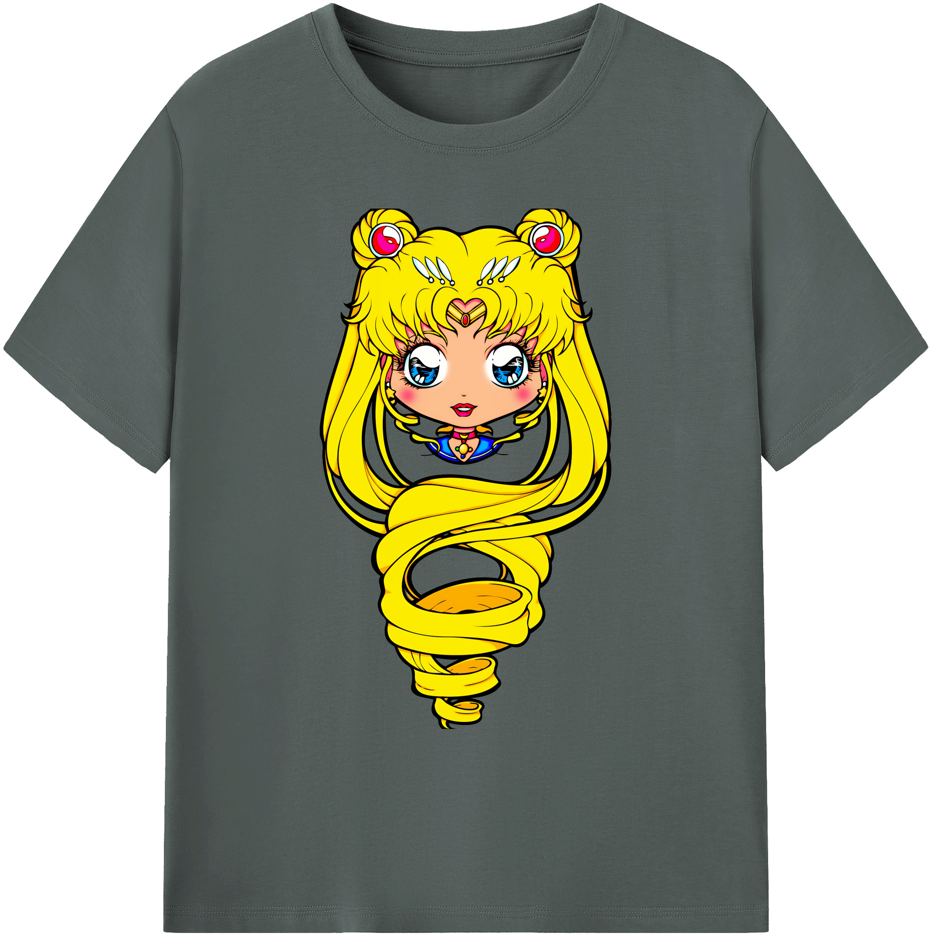 （画像用） 美少女戦士セーラームーン 月野 うさぎ つきの うさぎ Sailor Moon Tsukino Usagi 綿100％ メンズ半袖Tシャツ｜肌触りやわらか＆通気性